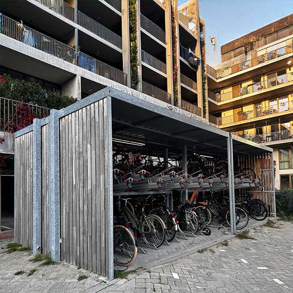 FalcoSpan Fahrradüberdachung für Doppelstockparker