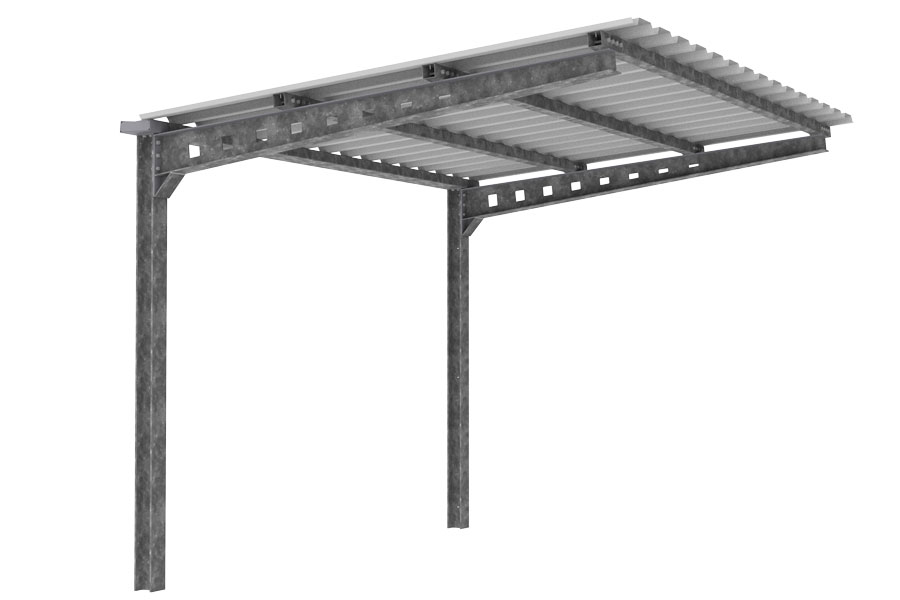 FalcoAndo einseitige Überdachung, Aluzink