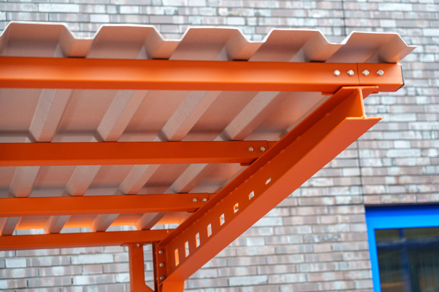 FalcoAndo doppelseitige Fahrradüberdachung, Aluzink