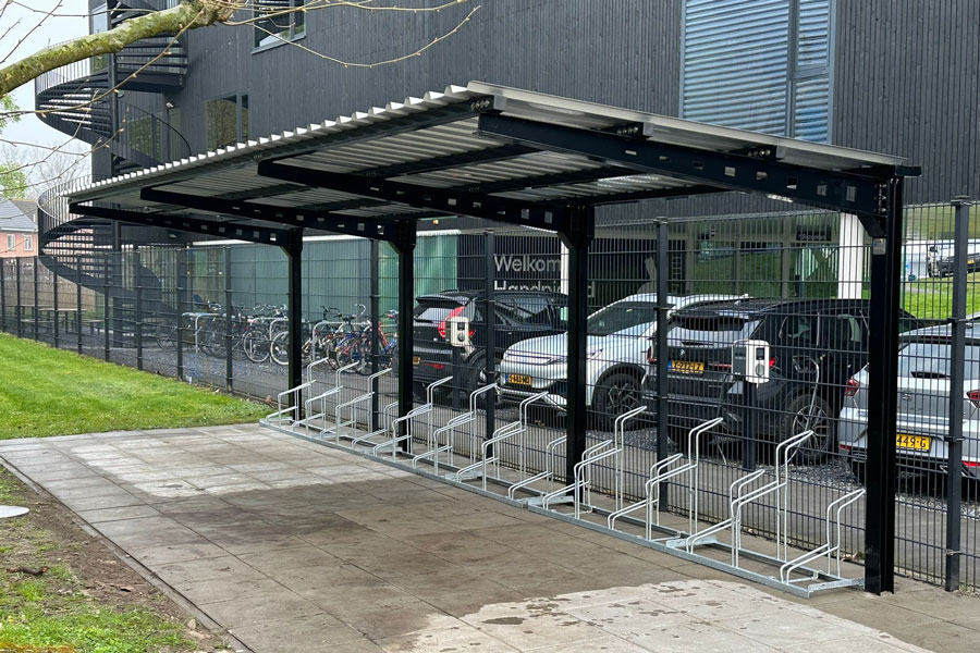 FalcoAndo doppelseitige Fahrradüberdachung, Aluzink