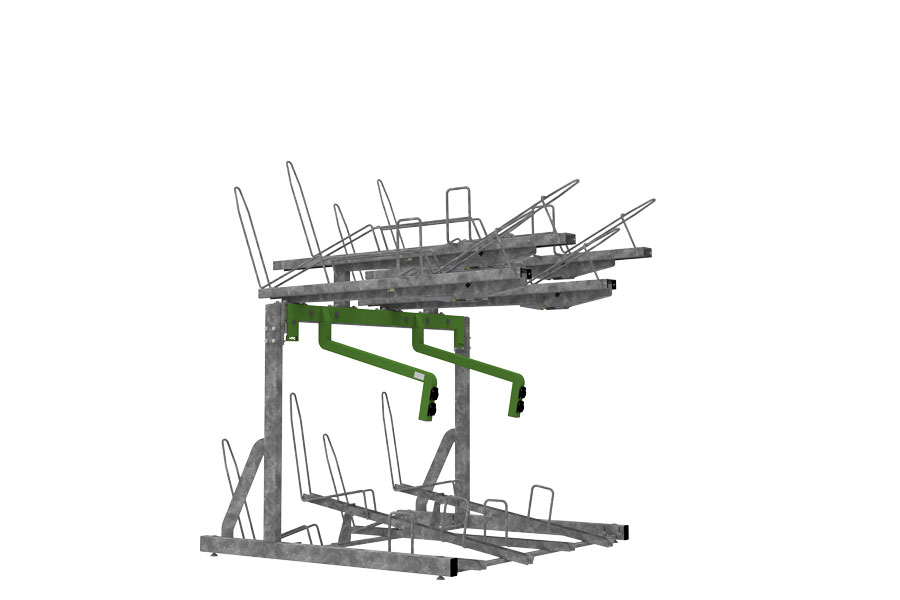 FalcoLevel Eco Doppelstockparker mit E-Bike Ladestation