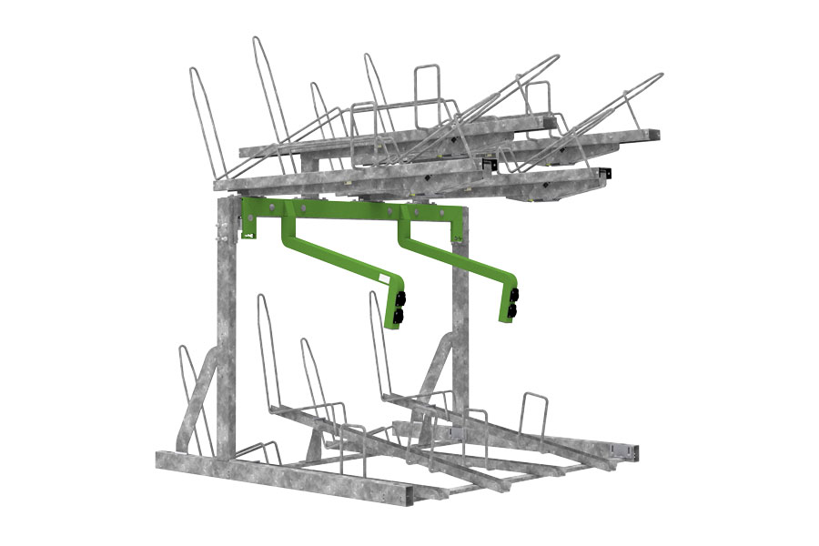 FalcoLevel Eco Doppelstockparker mit E-Bike Ladestation
