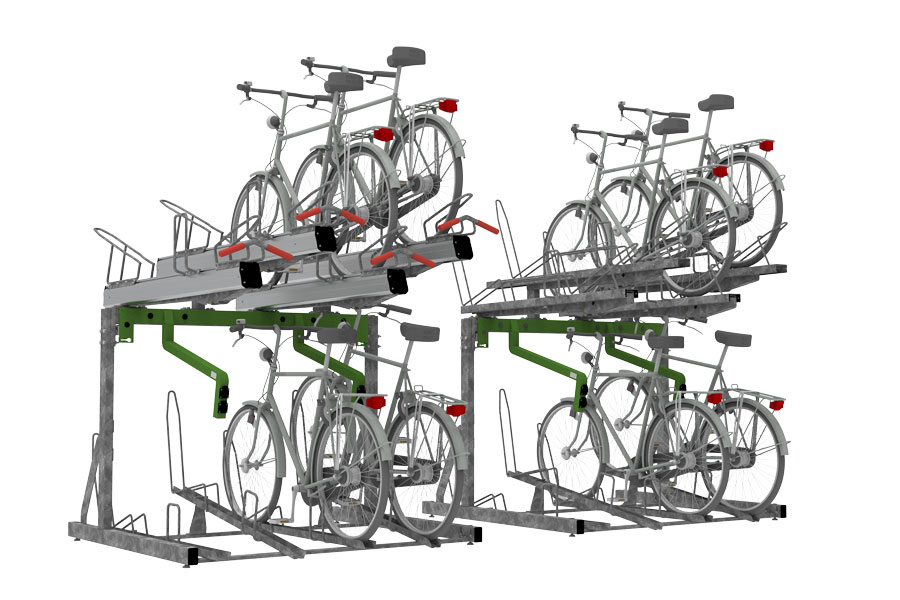 FalcoLevel Doppelstockparker mit E-Bike Ladestation