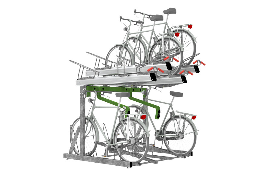 FalcoLevel Premium+ Doppelstockparker mit E-Bike Ladestation