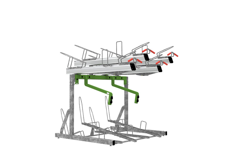 FalcoLevel Premium+ Doppelstockparker mit E-Bike Ladestation
