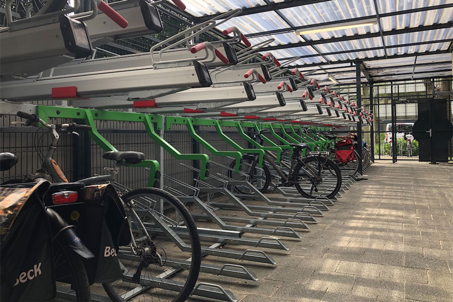 FalcoLevel Premium+ Doppelstockparker mit E-Bike Ladestation