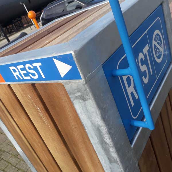 FalcoBloc mit Dach Abfallbehälter